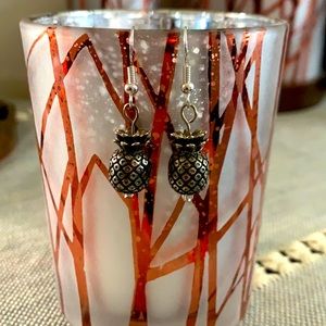 Silver Pineapple Earrings